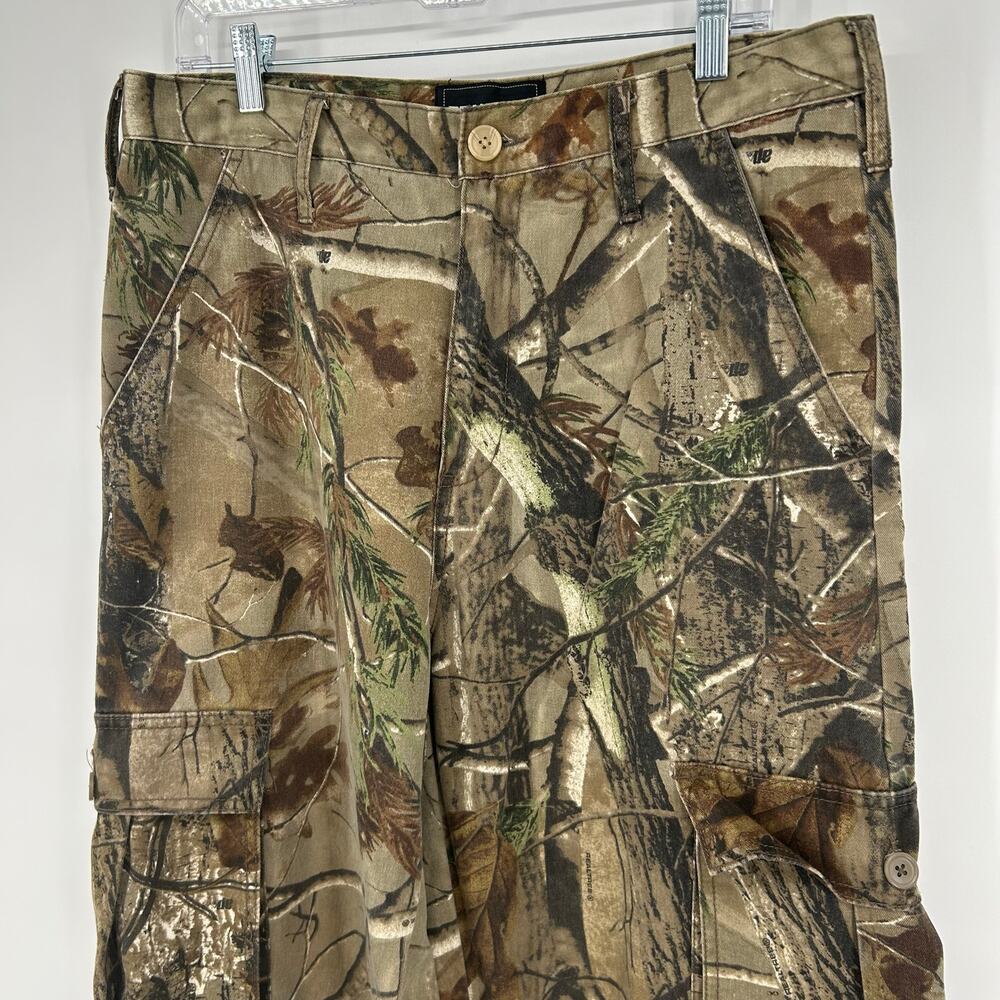 Vintage y2k mens 32-34 M hardwoods camo camouflage Realtree cargo hunting pants - Picture 2 of 8